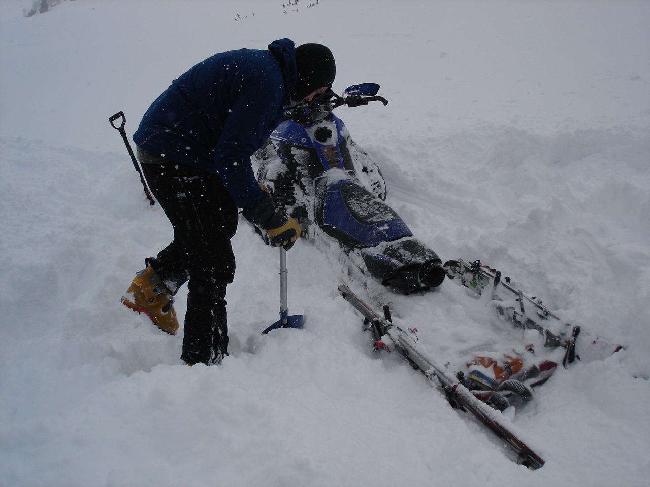 Digging it in Cooke City  - 12-16-09