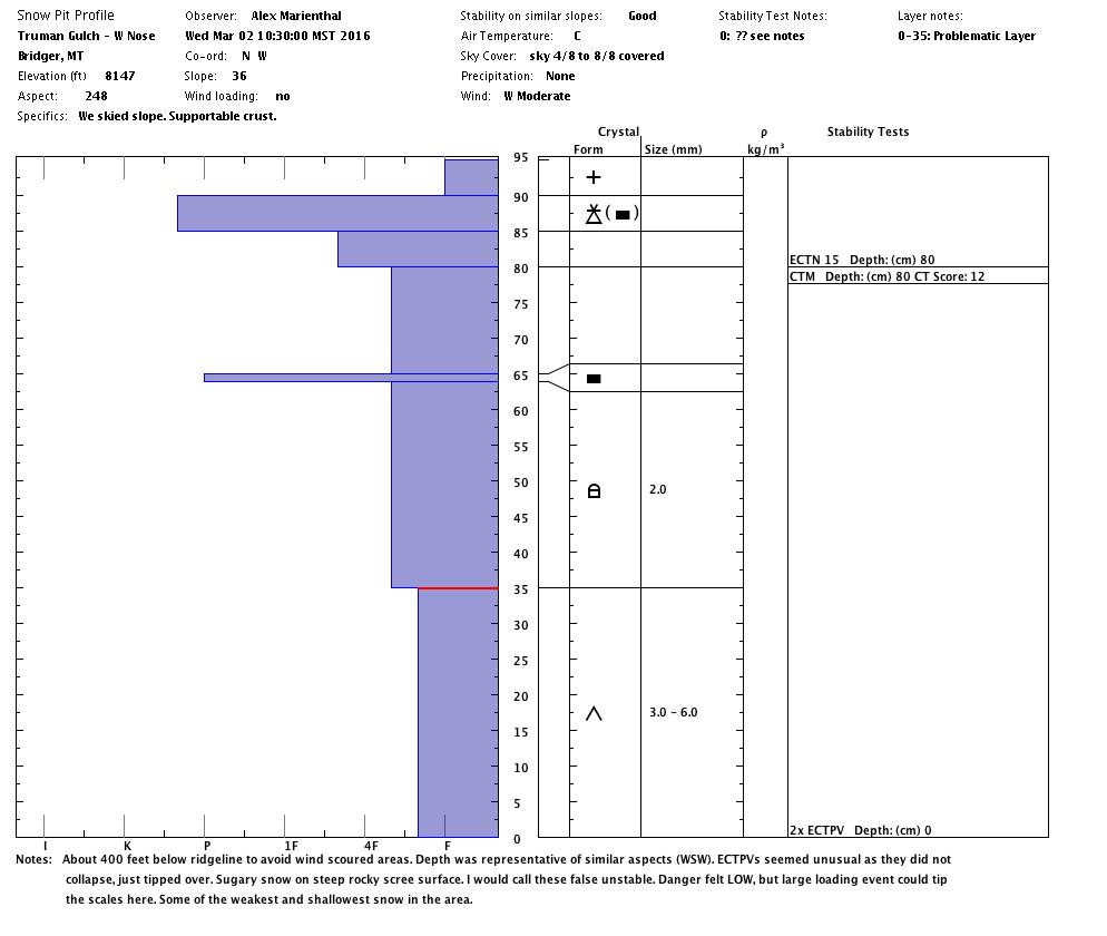 Truman Gulch Pit Profile - 2 Mar