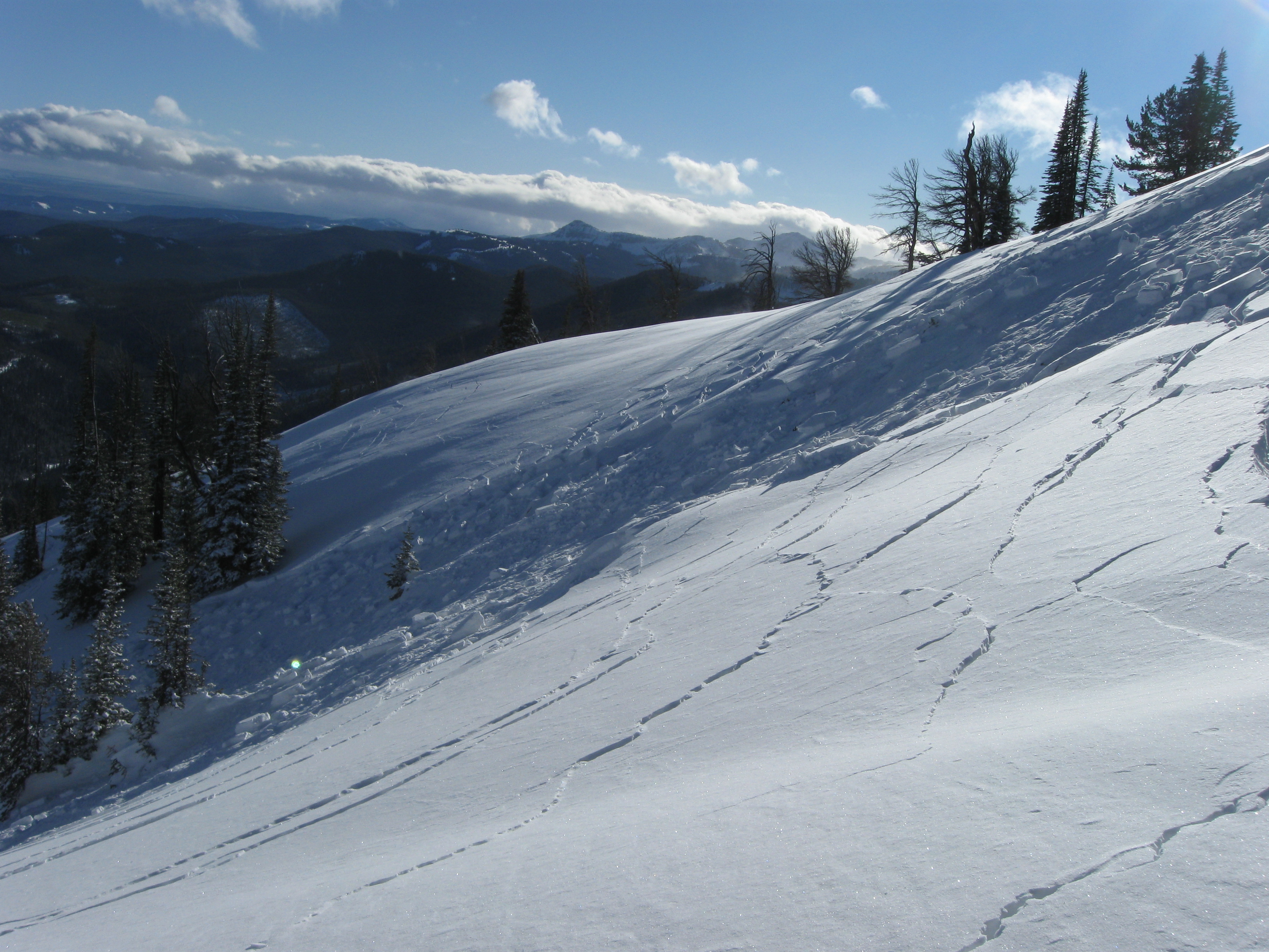 Skier triggered avalanche - Hebgen Lake area