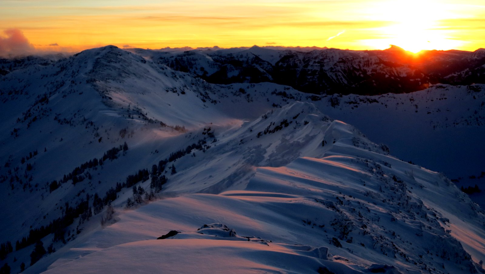 Sunset on Gallatin Crest