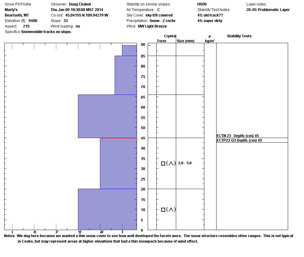 Martys Snowpit Profile